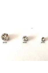 Kahverenk Zirkon Taşlı 6mm Mıknatıslı Deliksiz Fake Büyük Küpe Ufak Manyetik Mıknatıs