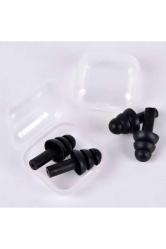 Siyah Kulak Içi Tıkaç Medikal Yumuşak Silikon Tıpa Su Ve Ses Yalıtım Tıkacı