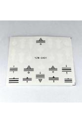 Geometrik Hat Tırnak Vinil Sticker Düz Çizgiler Çoklu Dövme Süsleme Figürleri 6x5.5cm