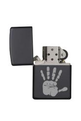 Beş Parmak El Selam Çakmak Lazer Silinmez Resimli BENZİNLİ Dolu Zippo Tarzı Metal Hediyelik Yazılır