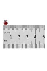 6mm Kırmızı Zirkon Taşlı Mıknatıslı Küpe 1 Çift Kulak Manyetik Mıknatıs Büyük Hızma