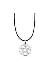 Pentagram Yıldızı Kadın Erkek Davut Yıldız Supernatural Metal Kolye Deri Kayış