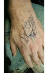 Geçici Çift El Tespih Dua Ruhani Temas Parmak Tattoo Kol Bilek Dövmesi