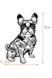 Köpek Bulldog Kaniş Su Geçirmez Kol Bilek Omuz Sırt Geçici Dövme