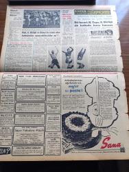 Zafer Gazetesi - 10 Eylül 1957 - Değerli Misafirimiz Afgan Kralı Zahir Şah Hareket Etti - İl Ve Köy Yolları 75 Milyon Liralık Ek Tahsisat Dünkü Mecliste Kabul Edildi-   İngiliz Güzellik Kraliçesi Leila Ekim - Meskensiz Vatandaşlar Mesken Sahibi Olacak - İzmit'te Cumhuriyetçi Millet Partisi Teşkilatı Çöküyor - Faruk Nafiz Çamlıbel İle İhsan Aktürel'in Demokrat Parti'den Ayrılacağı Yalandır - Cumhuriyet Halk Partisi Kurultayı - Grip 1957 - Ankara Radyosunda Arıza Giderildi - Bursa Şeftalilileri Batı Almanya'da Rağbet Görüyor - Amerika'da Beyaz Zenci Mücadelesi Şiddetleniyor - Katherin Yazan Hans Habe Yazı Dizisi - Sarı Çizmeliden Yazan Adviye Fenik Köşe Yazısı - Mussolini'nin Hazinesi - Hasta Kalp Sağlam Kalple Değiştirilebilecek - Bursa Uludağ Arasındaki Teleferik Hattı Güzergahının Açılmasına Başlandı - Piyale Makarnası - Pe Re Ja Limon Kolonyası - Vefa Gençlerbirliği Ve Güneş'in Cezalı Olan Futbolcuları Oynayabilecekler Mi - Milli Basket Elemanları İlan Edildi - Galatasaray Fenerbahçe