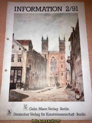 INFORMATİON 2/91 / GEBR. MANN VERLAG / ALMANCA KATALOG DERGİ (BİLGİ 2/91)