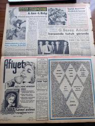 Zafer Gazetesi - 30 Eylül 1957 - Hikmet Bayur Cumhuriyetçi Millet Partisi Zihniyetini Teşhir Ediyor - İsmet İnönü Muhalefete Oy Verin Diyerek Muvazaanın Ta Kendisini Yapıyordur - Siyaset Ticanileri - Şehrimizde Üç İlkokulun Temelleri Törenle Atıldı - Cumhuriyetçi Millet Parti'lilerin Hadiseli Mitingi Umumî Bir İnfial Havası Yarattı - Yeni Süt Fabrikası Bugün Açılacak - Maarif Vekilini Tevfik İleri'nin Radyo Konuşması - Ragıp Akyavaş - Doğan Sigorta Şirketinin Ankara Bürosu Soyuldu - Beynelmilel Nebatları Koruma Kongresi - 1950 1957 Vilayetlerde Yeni Eserler - Türkiye Vakıflar Bankası - Havilland Krem - Talih Kuşu Filmi Ulus Ve Cebeci Sinemalarında - Ankaragücü Gençlerbirliği Dünkü Maçta Yenişemedi - Afiyet Kahveyi Aratmaz - Galatasaray Adalet Karşısında Tutuk Göründü - Spartak Başantrenörü Stirofin İle Bir Konuşma - Yolspor 2 Otoyıldırım 1 - Çevikel Biçki Dikiş Yurdu
