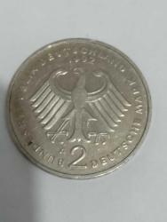 ALMANYA 2 MARK 1992 A HARFİ= BERLİN DARPHANESİ DARBI. LUDWIG ERHARD TEMALI.
