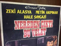 NEREDEN ÇIKTI BU VELET, ORİJİNAL SİNEMA AFİŞİ - 1975, FİLM AFİŞİ / POSTERİ - BÜYÜK BOY - ORİJİNAL - 99 X 68 cm EBADINDA - Original Turkish Big Size Movie Poster - Osman F. Seden, Metin Akpınar, Zeki Alasya, Hale Soygazi, Melek Ayberk, Yılmaz Gruda, Saadet Gürses, Nisa Serezli, Murat Koçyiğit, Turgut Boralı, 	Hasan Yıldız, Cahit Engin, Erman Film