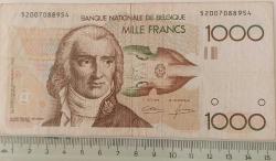 1980 BELÇİKA 1000 BİN FRANK KAĞIT PARASI ORİJİNAL 52007088954 NADİR