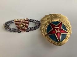 ÇİN İKİ ADET METAL ARMA