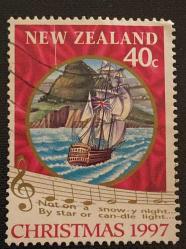 Yeni Zelanda Pulu- New Zealand Stamp -Mektup Zarfından Kesilmiş  / Postadan Geçmiş Pul Filateli - Damgalı -  CHRISTMAS 1997, 40 PARA - YABANCI PULLAR