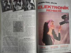 Bravo Dergisi - Mart 1985 - ''DERGİ KAPAĞI YOKTUR!'' - Notlar - Bravo'ya Mektuplar - Süper Murat Çekilişi - Sinema - Televizyon - Video - Kitap - Müzik - Müjde Ar - Tüketicinin Sayfası - Bir Soyguncunun Hikayesi - Genç Bravocu - Türkiye'nin En İyi 9 Barı Şöhret Tacirleri - Sabirina - Bir Öykü: ''Buram Buram'' - Nazan Şoray - Falan Filan - Doludizgin Blucin - Bir Film Hikayesi: ''Dağınık Yatak'' - Jo Peace - Mavi Duman - Özel Bölüm: Elektronik Rehberi - 1985'in Favorisi Peugeot mu? - Açıkoturum: Otomobil Sporu - Erkan Yolaç ve Sunuculuk - Bravo Forum - GSG 9 Komandoları - Dünya Dönüyor - Kamil Tolun - Soner Olgun - Nuri Dikeç - Yakup Ertunga - Ünsal Sanatevi - Richard Fitzgerald - Çetin Özer - Ercan Altazlı fotoğraf ve haberi - Dergi Tam Değildir Sadece 116 Sayfası Mevcuttur - Dergi Kapağı Yoktur