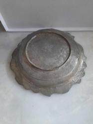 YAŞLI BAKIR TABAK 22 CM ÇAP KIRPIKLI