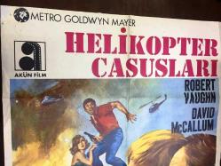 HELİKOPTER CASUSLARI, ORİJİNAL SİNEMA AFİŞİ -  The Helicopter Spies, 1968, FİLM AFİŞİ / POSTERİ - BÜYÜK BOY - ORİJİNAL - 99 X 69 cm EBADINDA - Original Turkish Big Size Movie Poster - Boris Sagal, Dean Hargrove, Sam Rolfe, Robert Vaughn, David McCallum, Carol Lynley, Bradford Dillman, Lola Albright, Leo G. Carroll, John Dehner, John Carradine, Julie London, H.M. Wynant, Roy Jenson