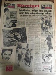 HÜRRİYET GAZETESİ 16 AĞUSTOS 1964 YIL :17 SAYI :5852---Limana giren tekne emaneti getirmişti  denizde kırmızı ışık yanıp söndü ---İktisadi ablukanın kaldırılmasını  Yunan Hükümetinden talep  ettik ---Yunan basını Kıbrıs taksim ediliyor  diyor ---Radyo Programları ---Bankadan çaldığı parayı aynı bankaya yatırırken  tutuldu ---Erkeklerin  3 milyon fazla olmaları onları daha cazip  görünmeye zorluyor ---Haydar Paşa Garı Nasıl Havaya Uçuruldu ?--Fenerbahçe ye böyle antrenör  gelmedi --Galatasaray kampa girmeyecek---Beşiktaş İ.Spor önünde ilk ciddi imtihanını veriyor --Türkiye -İsrail Bugün Yarışıyor ---Clay evlendi --Adnan Şenses :Odeon plaklarında satışa arz edilmiştir ---Kayıklardan gelen malzemeler ekmek ve sudan mühimdi ---Orta öğretimde  öğrenci kayıtları  başlıyor ---Bir kadın  beğendiği erkeği nasıl cezbeder -----Erkekler kadınlarda nelere dikkat eder ----