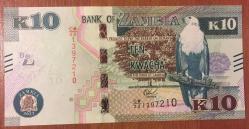 ZAMBIA 10  KWAÇHA ÇİL.2022 .KAĞIT   PARA