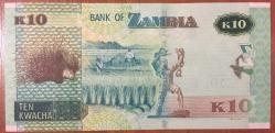 ZAMBIA 10  KWAÇHA ÇİL.2022 .KAĞIT   PARA