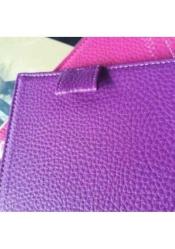 Küçük Defter Lüx 14 CM x 20 CM Yumuşak Vinlex Deri Kaplama PEMBE-MOR  KAPAK 2 Adet