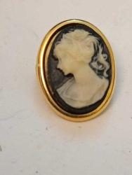 BR3-----CAMEO KADIN YÜZÜ BROŞ