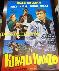 KINALI HANZO, SİNEMA AFİŞİ - 1989, FİLM AFİŞİ / POSTERİ - DEV BOY - ORİJİNAL - 160 X 110 cm EBADINDA - Original Turkish Big Size Movie Poster - Yılmaz Atadeniz, İlyas Salman,  Hikmet Taşdemir, Oktar Durukan, Kazım Kartal, Behçet Nacar, Nermin Denizci, Arzu Atalay, Şahin Nacar, Jale Öz, Rafet Şiriner, BİZİM FİLM