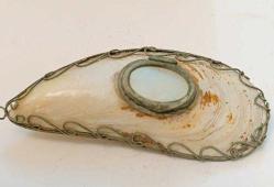 K213------ASMA KANCALI EL YAPIMI YAŞLI SEDEF KUTU