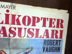 HELİKOPTER CASUSLARI, ORİJİNAL SİNEMA AFİŞİ -  The Helicopter Spies, 1968, FİLM AFİŞİ / POSTERİ - BÜYÜK BOY - ORİJİNAL - 99 X 69 cm EBADINDA - Original Turkish Big Size Movie Poster - Boris Sagal, Dean Hargrove, Sam Rolfe, Robert Vaughn, David McCallum, Carol Lynley, Bradford Dillman, Lola Albright, Leo G. Carroll, John Dehner, John Carradine, Julie London, H.M. Wynant, Roy Jenson