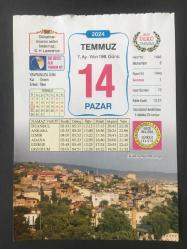 14 TEMMUZ 2024 -TAKVİM YAPRAĞI-DOĞUM GÜNÜ HEDİYESİ-VASIF ÜLKÜ TAKVİMİ,KAHRAMANMARAŞ,YAVRUNUZA İSİM,OSMANLI VİYANAYI 2.KEZ KUŞATTI 1683,TBMM İDAM CEZASINI KALDIRDI 2002,CAN BARSLAN,FERHAN ŞENSOY,