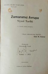 Zamanımız Avrupa Siyasi Tarihi, 4., 5., 6. Tedris Senesi [İMZALI]