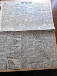 Zafer Gazetesi - 27 Şubat 1957 - Başvekil Adnan Menderes Havayı Düzeltmeye Matuf Gayretlerini Bir Kere Daha İzhar Etti - Adnan Menderes'in Memleket Hayrına Tavsiyeleri - Siyasi Komisyonun Kıbrıs Kararından Sonra Fatin Rüştü Zorlu'nun Verdiği Beyanat - Başvekil Adnan Menderes İmar Mevzuunda Geniş İzahlarda Bulundu - Nafia Vekili Ethem Menderes'in Etraflı Konuşması - Maarif Ve Ticaret Bütçeleri Kabul Edildi - Suvat Vapuru Dün Bir Yolcu Gemisine Hafifçe Çarptı - 25 Bin Liralık Rüşvet ve Şantaj Hadisesi - Ürdün Amerikan Yardımını Kabul Ediyor - Hasan Polatkan'ın 1957 Mali Yıl Bütçesine Dair Konuşması - Andaluz Santiago Bale Revüsü - Yeni Turist Polisi Şubesi İstanbul'da Faaliyete Geçti - Opera Van Gogh Yazan Orhan Remzi Yüreğir - Orhan Seyfi Orhon Köşe Yazısı - Kıbrıs Meselesi Birleşmiş Milletlerde Selim Sarper'in Verdiği Beyanat - Milli Takım Namzetleri 6  Kasımpaşa 1 - Eskişehir'de Modern Bir Stad - Ankara Makarnası - Dünya Demiryolları Güreş Şampiyonası - Güreş Takımımızın Kadrosu