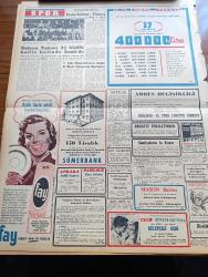 Zafer Gazetesi - 23 Şubat 1957 - Kıbrıs Meselesi Dün Karara Bağlandı - 1957 Bütçesine Haksız Delilsiz Ve Yersiz Hücumlarda Bulunan Muhalefet Layık Olduğu Cevapları Aldı - CHP Muhalefet Olarak Asab Bozucu Tahriklerden Başka Bir Şey Yapmamıştır - Kemal Biberoğlu - Psiko Sosyal Yardımlaşma Cemiyeti - Reisicumhur Dün Ankara Silah Fabrikasını Gezdi - Yüksek Askeri Şura Dün Çalışmalarına Başladı - Adana'da Bir Öğretmen Boğularak Öldürüldü - İsviçre'de Kadınlar Da Rey Verebilecek - Güzel Sanatlar Birliği Resim Sergisi Açıldı - Mimarların Balosu Bu Akşam Verilecek - Kıbrıs Meselesi Birleşmiş Milletlerde Selim Sarper'in Verdiği Beyanat - Film Yıldızı Gene Kelly - Montesi Davası Devam Ediyor - İtalyan Ordu Takımı 34 Kişilik Kafile Halinde İzmir'de - Fenerbahçe Güneşspor Maçı - Gençlerbirliği Otoyıldırım Maçı - Türkiye Boks Birinciliklerine Bugün Harp Okulu Salonunda Başlıyor - Sümerbank - Fay Temizleme Tozu - Belalı Kaptan Filmi Başrolde Henry Fonda James Cagney Ankara Sinemasında - Mason Balosu