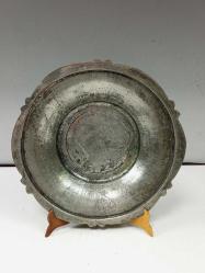 Muazzam Antika Osmanlı Dönem Yazılı Tarihli Bakır Tabak