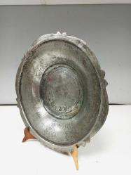 Muazzam Antika Osmanlı Dönem Yazılı Tarihli Bakır Tabak