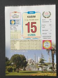 15 KASIM  2024 -TAKVİM YAPRAĞI-DOĞUM GÜNÜ HEDİYESİ-VASIF ÜLKÜ TAKVİMİ,İSTANBUL SULTANAHMET CAMİİ,YAVRUNUZA İSİM,KADİRŞİNASLIK,İSLAHİYE HASSA FRANSIZ İŞGALİNDEN KURTULDU,1922,KKTC KURULDU 1983,DÜNYA NÜFUSU 8 MİLYAR OLDU 2022,SIGRID UNSTED 1882-1949,AYVA TATLISI