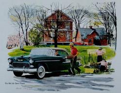 Otomobil REKLAM;  The Bel Air Sport Coupe CHEVROLET 