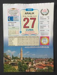 27 ARALIK 2024 -TAKVİM YAPRAĞI-DOĞUM GÜNÜ HEDİYESİ-VASIF ÜLKÜ TAKVİMİ,ANTALYA YİVLİ MİNARE CAMİİ ULU CAMİİ,YAVRUNUZA İSİM,MUHASEBE YAPMAK, AYASOFYA JUSTİNİANOS TARAFINDAN İNŞA EDİLDİ,ATATÜRK VE HEYETİ TEMSİLİYE ANKARAYA GELDİ 1919,TARSUS FRANSIZ İŞGALİNDEN KURTULDU 1921,ABDULMECİD İŞGAL GÜÇLERİNİN POLİSLERİ TARAFINDAN TRAFİK CEZASI ÖDEDİ 1922, ULVİYE MEVLAN 1893-1964,MEYVELİ YOĞURT
