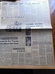 Zafer Gazetesi - 16 Ocak 1958 - Makarios'un Türkiye'ye Gelme İsteği Reddedildi - Avrupa Konseyi İstişare Meclisinde Orta Doğu'da Durum Ve Kıbrıs Meselesi - Bağdat Paktı Komiteleri Çalışmalarına Yarın Ankara'da Başlanacak - Birleşik Amerika Yardım Teşkilatı Başkanı James Smith'in Dün Verdiği Beyanat - Devlet Vekili Muzaffer Kurbanoğlu'nun Beyanatı Tapulama İşlerine Verilen Büyük Önem - Jandarma Personelinin Yeni Tayin Talimatnamesi- Mehmed Ali Fıratlı'nın Cenazesi Dün Defnolundu - Tanınmış Soprano Maria Callas Pişman - Gece Kulüplerinde Kontroller Artıyor - Misket Yazan Münir Müeyyet Bekman Yazı Dizisi - Radyo Ve Haberler Yazan Hikmet Münir Ebcioğlu - Latif Aküzüm Toprak Mahsulleri Ofisi İdare Meclisi Reisi Oldu - Ankara'da Fenerbahçe Galatasaray Basketbol Maçı - Kadınlar 40'ından Sonra Araba Kullanamazmış - İstanbul'da Kan Programı Haftası Büyük Alaka Gördü -  Adalet Fenerbahçe'ye Karşı Mağlup olmaktan Kurtulamadı - Ankara'da Yapılacak 4'lü Futbol Turnuvası - Şehzade Orhan Tarihi Roman