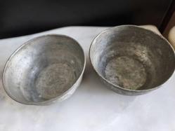 ANTİKA BAKIR ÇORBA HOŞAF  TASI EL YAPIMI 2 ADET 8X16 CM