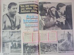 7 Gün Haftalık Aktüalite Sinema Tiyatro Müzik ve Magazin Dergisi - Dünyanın En Acıklı Anası Konuştu - Rose Kennedy ve Eski Gelini Jackie - Kağıttan elektrik pilleri yakında piyasaya çıkıyor - Sihirli Kareler - Erkeklik damarı tuttu askere gitmek istiyor - Taşbebek Erdoğan - Filiz Akın'ın Hamam Böceği Sema Özcan'ın Fika ile Fiko - Bizim Yeşilçam'da da her artistin birer maskotu var - Filiz Akın - Çolpan İlhan - Sadri Alışık - İzzet Günay - Ediz Hun - Fay Köpüklü Deterjan Reklamı - Zonguldak'ın tek kadın polisi Aygüder erkek meslektaşlarına taş çıkarıyor - Meksiko Olimpiyatlarında Serbest Güreş 97 Kiloda Şampiyon olan Ahmet Ayık - Kalpçi Siyami Ersek'in Annesi de Kalp Hastası - Evlilik Nasıl Uzun Ömürlü Olur? - Yalnızlığınızı Yemekle Tedavi Edin - Masalcı Köle - Akıllı Tutsak - Bilen Parmağını Kaldırsın - Üngörmüşler Çizgi Romanı - Bugün de Gülelim - Aile Yarışıyor - 7 Gün'ün büyük oyunu - Bizimkiler ve Fatoş Çizgi Romanı fotoğraf ve haberi - Tam Takım Dergi