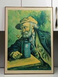 Eskilerden İtalyan Cecconi İpek Baskı Tablo