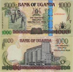 UGANDA 1000 ŞİLİN 2009 ÇİL KONDİSYON.