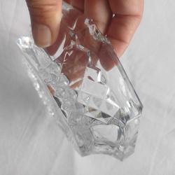 Art Deco Dökme Sekizgen Cam Küllük Vintage