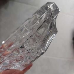 Art Deco Dökme Sekizgen Cam Küllük Vintage