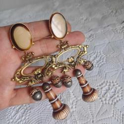 Klipsli Sallantıli Küpe Vintage