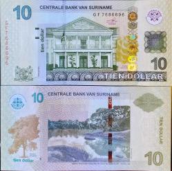 SURİNAM 10 DOLAR 2019. ÇİL KONDİSYON.