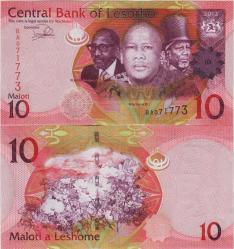 LESOTHO 10 MALOTİ 2013 ÇİL KONDİSYON.