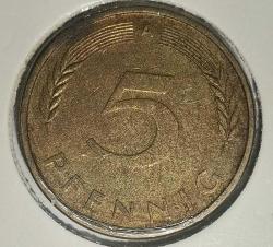 ALMANYA 1995 A  5 PFENNIG  LEUCHTRUM KAPAMASINDA