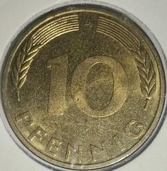 ALMANYA 1995 A  10 PFENNIG  LEUCHTRUM KAPAMASINDA