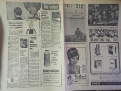 7 Gün Haftalık Aktüalite Sinema Tiyatro Müzik ve Magazin Dergisi - 1968'in Önemli olayları ve kişileri - Yıl, dünyayı sarsan ayaklanmalarla ve suikastlerle geçti - 1968'in Önemli Olayları ve Kişileri - Yılın Tüyler Ürpertici İdamı - 1969'un Makyajı: Balık Gözü Nasıl Yapılır? - Fay Deterjan Reklamı - Kadınlar kadar düşkün oldular - İngiliz erkekleri güzellikleri için 250 milyon lira harcadılar - Boşanma sebepleri üzerinde yapılan yeni araştırmalar - Hanımlar Neye Merakınız Var - Bir Anket - Kadın Nelerden Hoşlanmaz - Bilen Parmağını Kaldırsın - Çocuklar Sizin İçin - Çoban Kızının Ateş Böceği - Herşeyin bir nedeni var - Babasının beş kuruşuna muhtaç olmadan yüksek tahsil yapıyor - Ortaokuldan beri ayakkabı boyacısı - Bugün de Gülelim - Üngörmüşler Çizgi Romanı - Nazmiye Demirel'in Çilesi: Başbakan Hanımı Olmak - Eski Günler Hayal Oldu - Aile Yarışıyor - 7 Gün'ün büyük oyunu - Omo Deterjan Reklamı - Bizimkiler ve Fatoş Çizgi Romanı fotoğraf ve haberi - Tam Takım Dergi