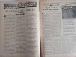 7 Gün Haftalık Aktüalite Sinema Tiyatro Müzik ve Magazin Dergisi - 12 Mart 1940 - Sene 8 Sayı 366 - İnsanların Benimsediği Tek Mevsim: İlkbahar - Yedigünde Bir Fransa'da Bir Hafta - Hüseyin Cahit - Fikir ve Sanat - İntikal Devrinde Roman Kahramanları - Sadri Ertem - Suya Kaside - Faruk Nafiz Çamlıbel - Renkli Fotoğraf - Dr. Seyfettin Yazgan - Ev Doktoru Diyor Ki - Soğuk ve Sıhhat - Dr. Nuri Ergene - Ev Doktoru Ansiklopedisi - Cam Deyip Geçmeyin - Düşünceler - Bozuklar Ölçüsü - İbrahim Alaettin - Bize Gelen Eserler - Ana - Hokkabazlar - Burhan Belge'yi Dinlediniz mi? - Ertuğrul Şevket - Tayyareci Olmak İstiyorum - Bugünkü Tekamül - Gaz Maskesi Satıyorum - Bir Fransız Hikayesi - Edebiyatçılarımızı Tanıyalım - Meliha Avni Sözen - Behçer Yazar - Güzel Şiirler - Elli Türk Büyüğü - Mühim Bir Eser - Ateş Gecesi - Altıncı Balkan Şampiyonasından Sonra Alafrangayı Tamamen Kaldırmasak da Olur, Fakat Serbest Güreşlere Acele Başlamalıyız - Eşref Şefik fotoğraf ve haberi - Tam Takım Dergi